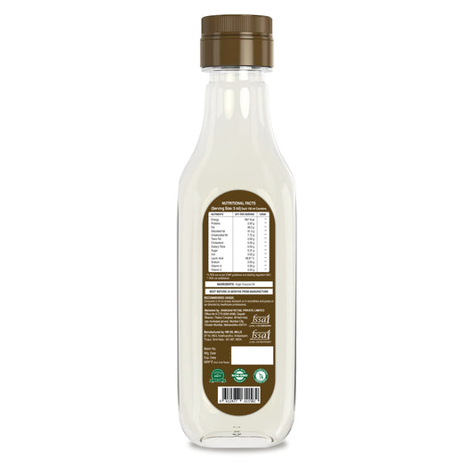 Virgin Cold Pressed Coconut Oil (500ml) | 100% Pure and Natural | Cholesterol-free | Ideal for Cooking, Skin Care, Baby Care, and Oil Pulling