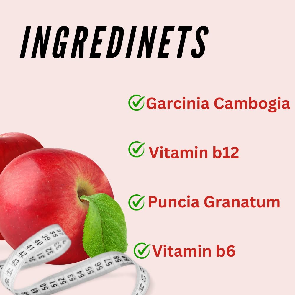 Apple Cider Vinegar Effervescent (500mg) - 20 Tablets (Apple Flavour), With Vitamin B12 & B6 | For Weight Management & Gut Health | No added Sugar | Easy to Carry & Consume