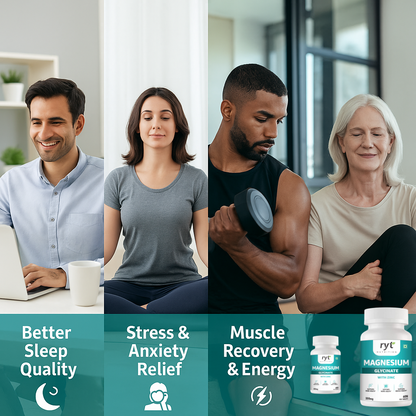 Magnesium Glycinate with Zinc, 350mg, 60 Vegetarian Tablets, Supports Bone, Nerve and Muscle Health