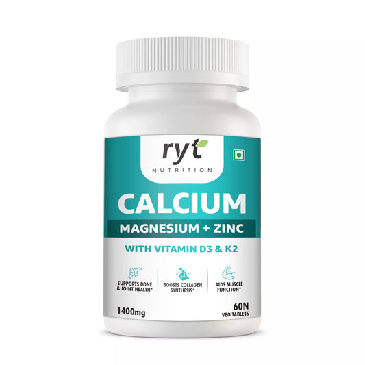 Calcium Tablets, With Magnesium Zinc & Vitamin D3 & K2 For Bone Health & Joint Support | Muscle Strength Supplement For Men & Women